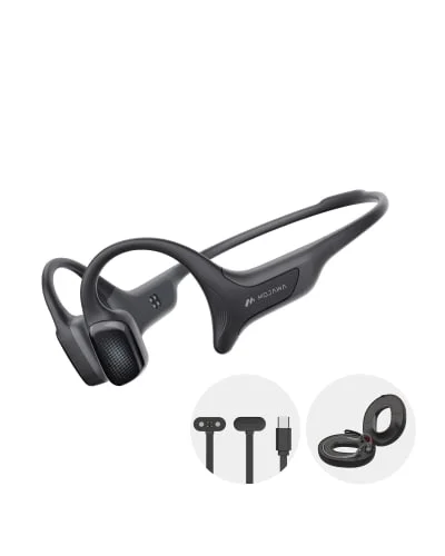 best vibration earphones Wireless Bone Conduction Headphones, Waterproof Open Ear No Vibration Sport  Headset,Noise Cancelling Bone Induction Bluetooth Earphones for Cycling  Running Driving Gym(Gray): Buy Online at Best Price in UAE main image 0